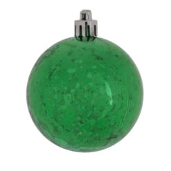 10 Inch Green Shiny Mercury Mardi Gras Ball Ornament Shatterproof