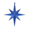 8 Inch Blue Iridescent Glitter Bethlehem Star Christmas Ornament