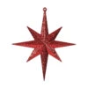 8 Inch Red Iridescent Glitter Bethlehem Star Christmas Ornament -Winter Decor Hub M167203