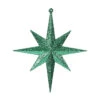 8 Inch Green Iridescent Glitter Bethlehem Star Mardi Gras Ornament