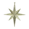 8 Inch Gold Iridescent Glitter Bethlehem Star Mardi Gras Ornament