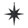 8 Inch Black Iridescent Glitter Bethlehem Star Christmas Ornament -Winter Decor Hub M167217