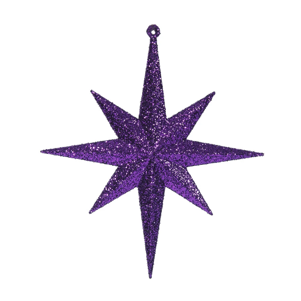 8 Inch Purple Iridescent Glitter Bethlehem Star Mardi Gras Ornament 3 8 Inch Purple Iridescent Glitter Bethlehem Star Mardi Gras Ornament