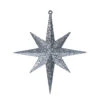 8 Inch Pewter Iridescent Glitter Bethlehem Star Christmas Ornament -Winter Decor Hub M167287