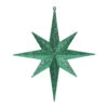 12 Inch Green Iridescent Glitter Bethlehem Star Mardi Gras Ornament -Winter Decor Hub M167404