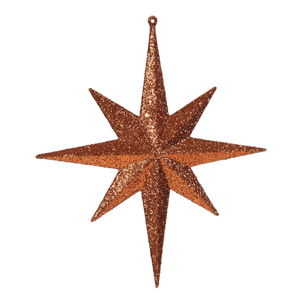 12 Inch Burnish Orange Iridescent Glitter Bethlehem Star Christmas Ornament 3 12 Inch Burnish Orange Iridescent Glitter Bethlehem Star Christmas Ornament