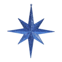 12 Inch Emerald Iridescent Glitter Bethlehem Star Christmas Ornament
