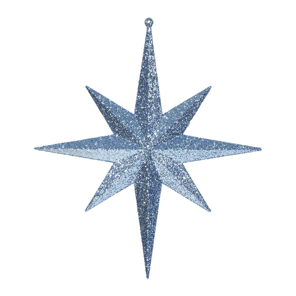 12 Inch Sea Blue Iridescent Glitter Bethlehem Star Christmas Ornament 3 12 Inch Sea Blue Iridescent Glitter Bethlehem Star Christmas Ornament