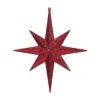 12 Inch Burgundy Iridescent Glitter Bethlehem Star Christmas Ornament -Winter Decor Hub M167465