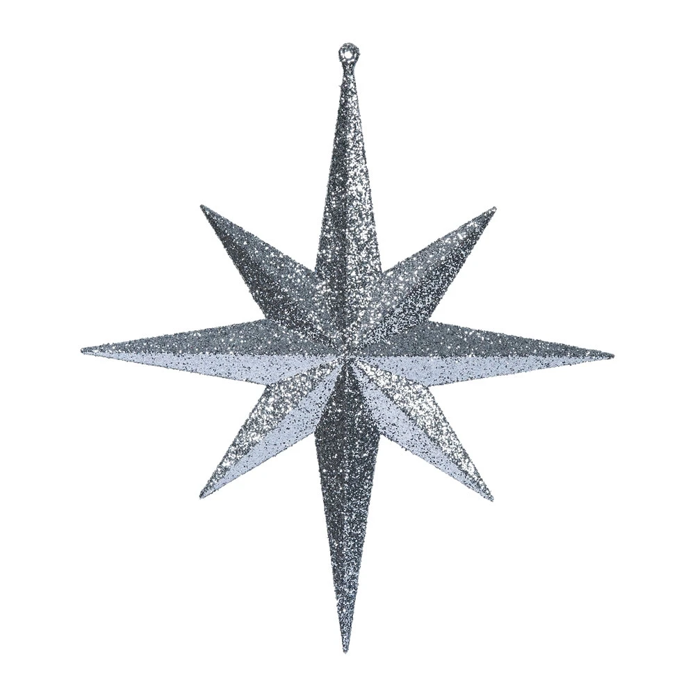 12 Inch Pewter Iridescent Glitter Bethlehem Star Christmas Ornament 3 12 Inch Pewter Iridescent Glitter Bethlehem Star Christmas Ornament