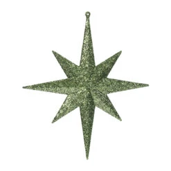 12 Inch Olive Glitter Bethlehem Star Christmas Ornament