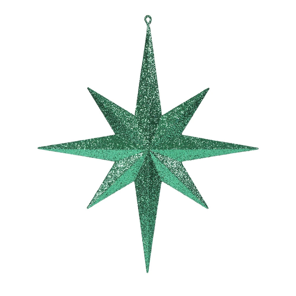 15.75 Inch Green Glitter Bethlehem Star Mardi Gras Ornament 3 15.75 Inch Green Glitter Bethlehem Star Mardi Gras Ornament