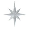 15.75 Inch Silver Glitter Bethlehem Star Christmas Ornament 1 15.75 Inch Silver Glitter Bethlehem Star Christmas Ornament -Winter Decor Hub M167507