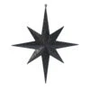 15.75 Inch Black Glitter Bethlehem Star Christmas Ornament 2 15.75 Inch Black Glitter Bethlehem Star Christmas Ornament -Winter Decor Hub M167517