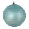 4 Inch Baby Blue Candy Glitter Lines Round Christmas Ball Shatterproof Ornament 1 4 Inch Baby Blue Candy Glitter Lines Round Christmas Ball Shatterproof Ornament -Winter Decor Hub N187632D