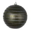 6 Inch Pewter Candy Glitter Lines Round Christmas Ball Shatterproof Ornament 1 6 Inch Pewter Candy Glitter Lines Round Christmas Ball Shatterproof Ornament -Winter Decor Hub N187887D
