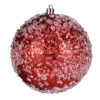 10 Inch Red Glitter Hail Christmas Ball Ornament 2 10 Inch Red Glitter Hail Christmas Ball Ornament -Winter Decor Hub N190503D