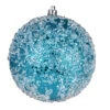 10 Inch Turquoise Glitter Hail Christmas Ball Ornament -Winter Decor Hub N190512D