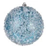 10 Inch Baby Blue Glitter Hail Christmas Ball Ornament -Winter Decor Hub N190532D
