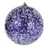 10 Inch Purple Glitter Hail Christmas Ball Ornament -Winter Decor Hub N190566D