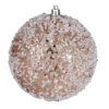 10 Inch Cafe Latte Glitter Hail Christmas Ball Ornament 2 10 Inch Cafe Latte Glitter Hail Christmas Ball Ornament -Winter Decor Hub N190580D