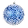 12 Inch Blue Glitter Hail Christmas Ball Ornament -Winter Decor Hub N190602D