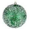 12 Inch Green Glitter Hail Christmas Ball Ornament -Winter Decor Hub N190604D
