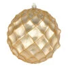6 Inch Gold Shiny Form Geometric Christmas Ball Ornament -Winter Decor Hub N192108D