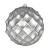 6 Inch Limestone Shiny Form Geometric Christmas Ball Ornament