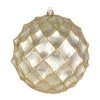 6 Inch Champagne Shiny Form Geometric Christmas Ball Ornament 1 6 Inch Champagne Shiny Form Geometric Christmas Ball Ornament -Winter Decor Hub N192138D