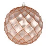 6 Inch Rose Gold Shiny Form Geometric Christmas Ball Ornament 1 6 Inch Rose Gold Shiny Form Geometric Christmas Ball Ornament -Winter Decor Hub N192158D