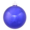 10 Inch Cobalt Blue Shiny Artificial Christmas Ornament - UV Drilled Cap -Winter Decor Hub N592522DSV