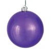 10 Inch Plum Shiny Artificial Christmas Ball Ornament - UV Drilled Cap -Winter Decor Hub N592526DSV