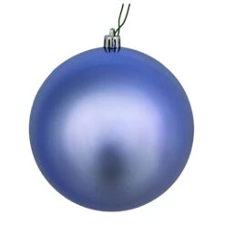 10 Inch Periwinkle Shiny Artificial Christmas Ball Ornament - UV Drill Cap
