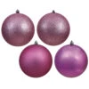 10 Inch Mauve Assorted Christmas Ball Ornament - Set Of 4 -Winter Decor Hub N592545DA