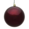 10 Inch Burgundy Candy Artificial Christmas Ball Ornament - UV Drilled Cap -Winter Decor Hub N592565DCV