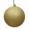 12 Inch Golden Glitter Round Christmas Ball Ornament Shatterproof UV 2 12 Inch Golden Glitter Round Christmas Ball Ornament Shatterproof UV -Winter Decor Hub N593008DG