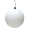 12 Inch Snow White Matte Round Christmas Ball Ornament Shatterproof UV -Winter Decor Hub N593011DMV