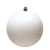 12 Inch Snow White Shiny Round Christmas Ball Ornament Shatterproof UV -Winter Decor Hub N593011DSV