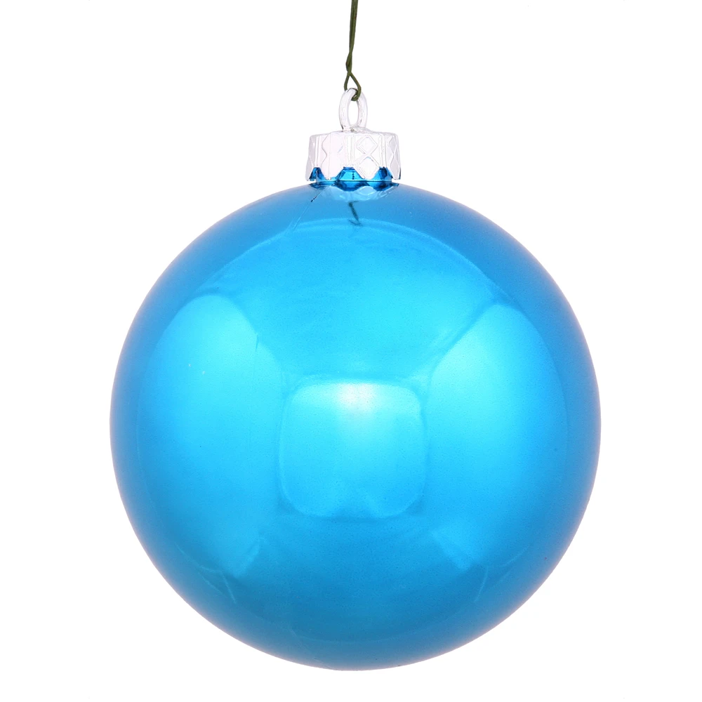 12 Inch Turquoise Shiny Round Shatterproof UV Christmas Ball Ornament 3 12 Inch Turquoise Shiny Round Shatterproof UV Christmas Ball Ornament