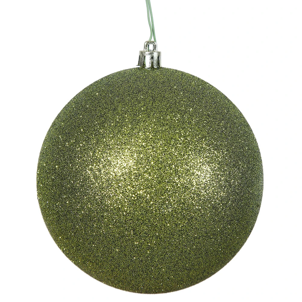12 Inch Olive Green Glitter Round Shatterproof UV Christmas Ball Ornament 3 12 Inch Olive Green Glitter Round Shatterproof UV Christmas Ball Ornament