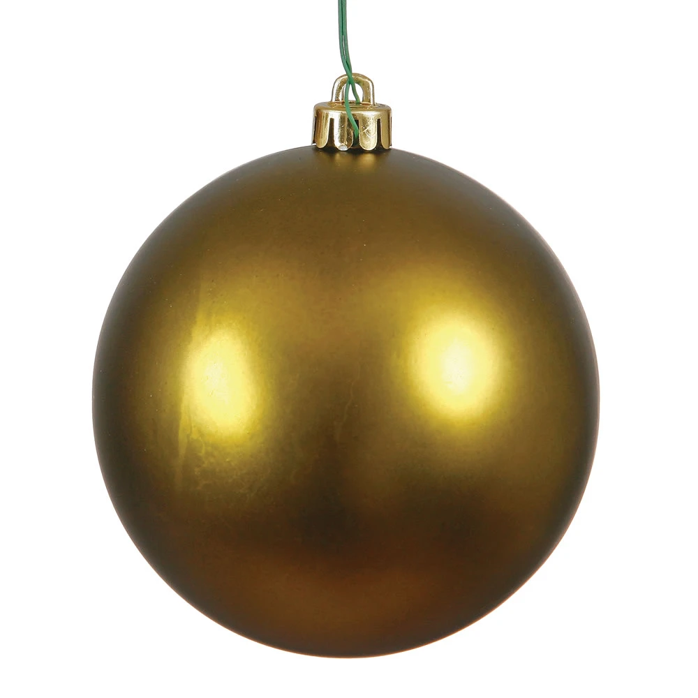 12 Inch Olive Matte Round Shatterproof UV Christmas Ball Ornament 3 12 Inch Olive Matte Round Shatterproof UV Christmas Ball Ornament