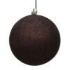 12 Inch Chocolate Glitter Round Shatterproof UV Christmas Ball Ornament -Winter Decor Hub N593015DG