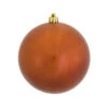 12 Inch Burnish Orange Candy Round Christmas Ball Ornament Shatterproof UV -Winter Decor Hub N593018DCV