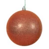 12 Inch Burnt Orange Glitter Round Shatterproof UV Christmas Ball Ornament 1 12 Inch Burnt Orange Glitter Round Shatterproof UV Christmas Ball Ornament -Winter Decor Hub N593018DG