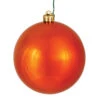 12 Inch Burnish Orange Shiny Round Shatterproof UV Christmas Ball Ornament 2 12 Inch Burnish Orange Shiny Round Shatterproof UV Christmas Ball Ornament -Winter Decor Hub N593018DSV