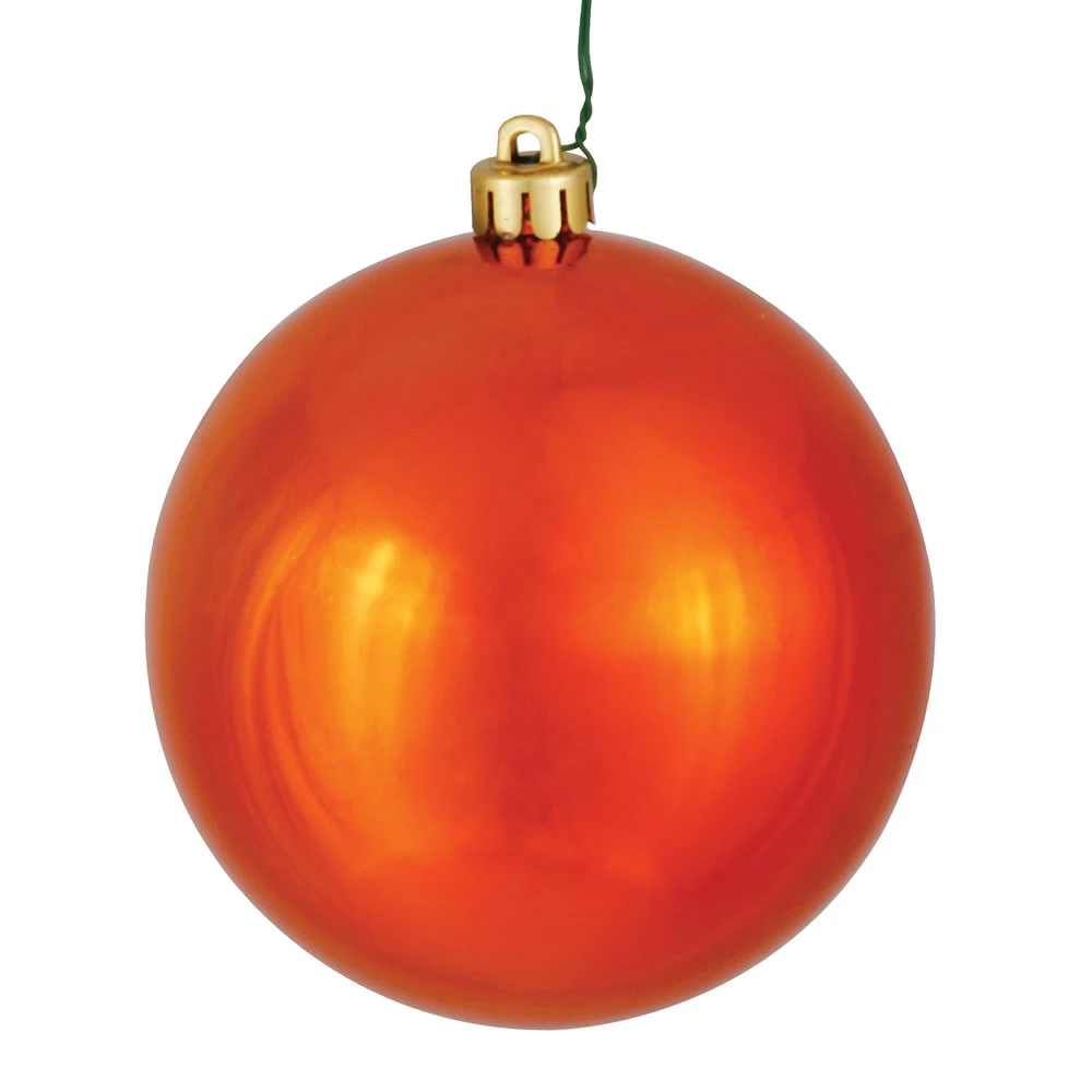 12 Inch Burnish Orange Shiny Round Shatterproof UV Christmas Ball Ornament 3 12 Inch Burnish Orange Shiny Round Shatterproof UV Christmas Ball Ornament