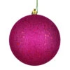 12 Inch Berry Red Sequin Christmas Ball Ornament With Drilled Cap 1 12 Inch Berry Red Sequin Christmas Ball Ornament With Drilled Cap -Winter Decor Hub N593021DQ
