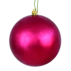 12 Inch Berry Red Shiny Christmas Ball Ornament With UV Drilled Cap