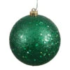12 Inch Emerald Sequin Christmas Ball Ornament With Drilled Cap -Winter Decor Hub N593024DQ